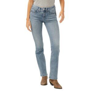 Silver Jeans Suki Slim Boot Cut Leg Bootcut Light Wash Stretch Jeans Pant 36x33